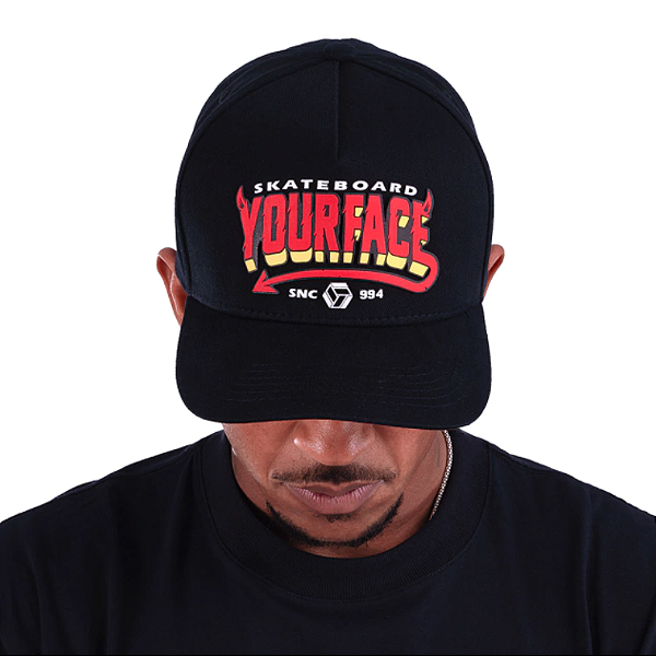 Boné Your Face Devil Preto