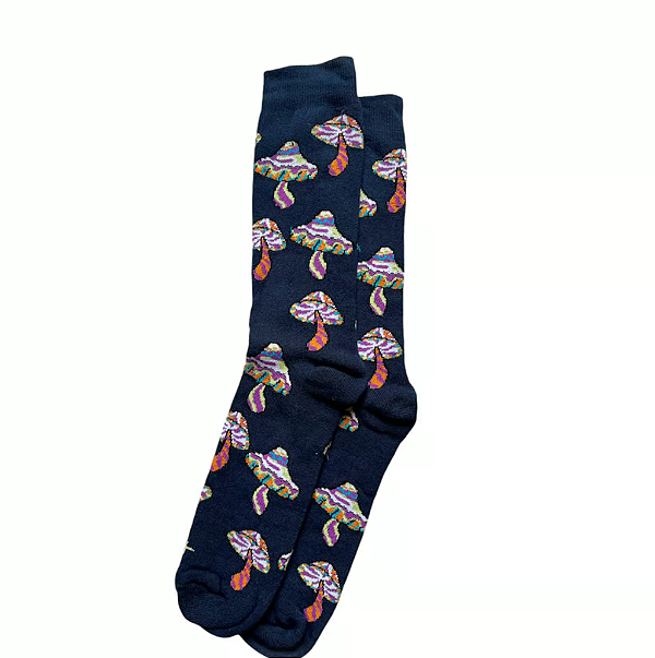 Meia Gnarly Foot Cogumelos