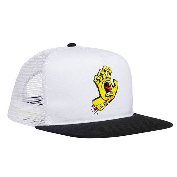 Boné Santa Cruz Trucker Screaming Hand Branco