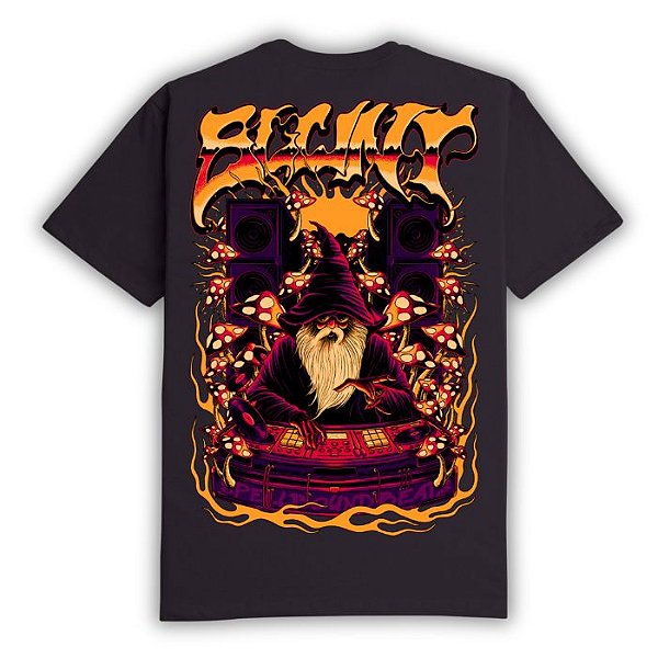 Camiseta Blunt Records Mago DJ Sorcery Noite
