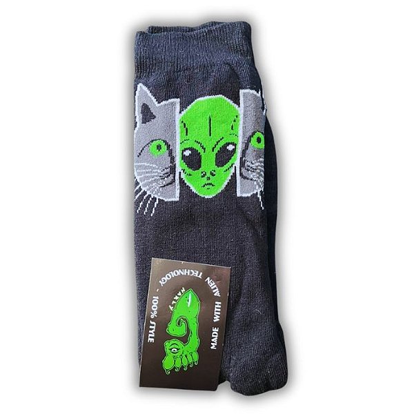 Meia Gnarly Foot Cats Are Aliens