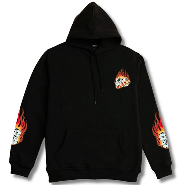 Moletom Canguru Blunt Pyro Masculino Capuz Preto G