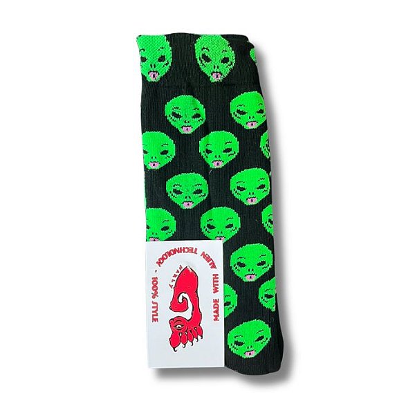 Meia Gnarly Foot Cabeças de ET