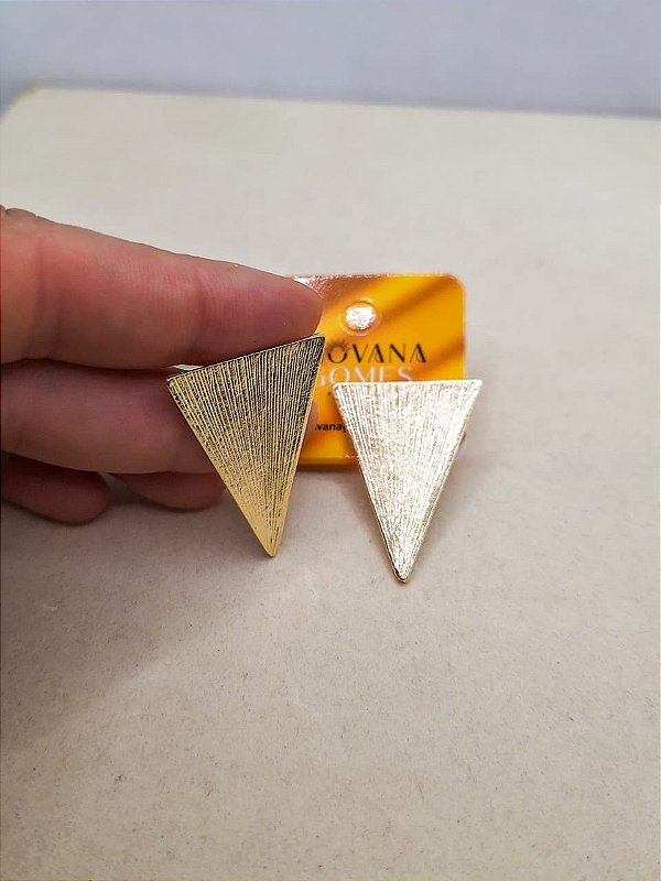 Brinco Triângulo Dourado