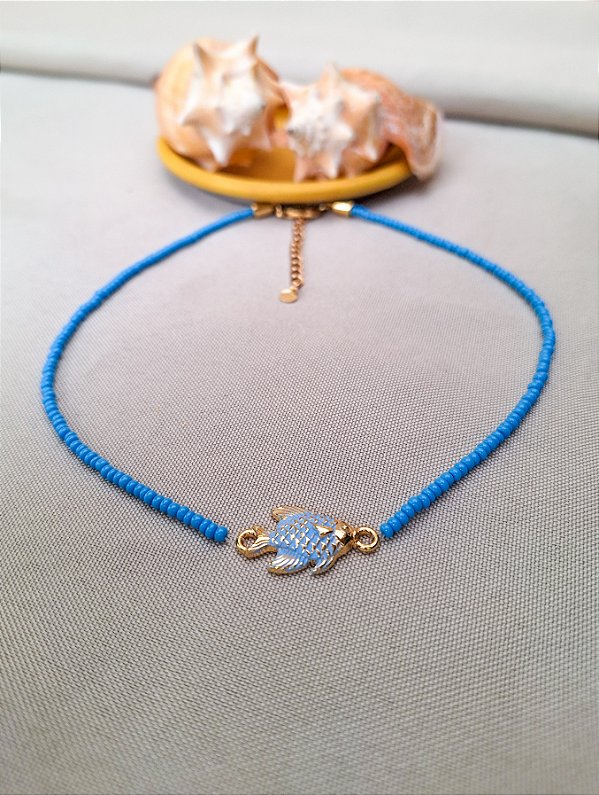 Colar Peixe Azul