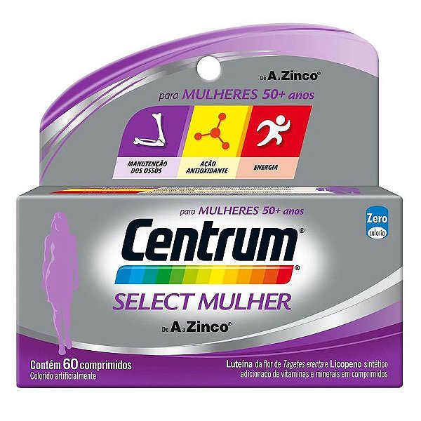 Centrum Select Mulher 60 Comprimidos Polivitamínico De A A Z