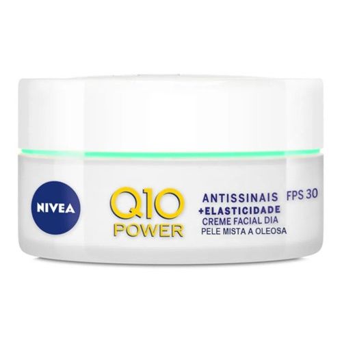 Creme Facial Nivea Q10 Power Dia Pele Mista A Oleosa Fps 30 50g