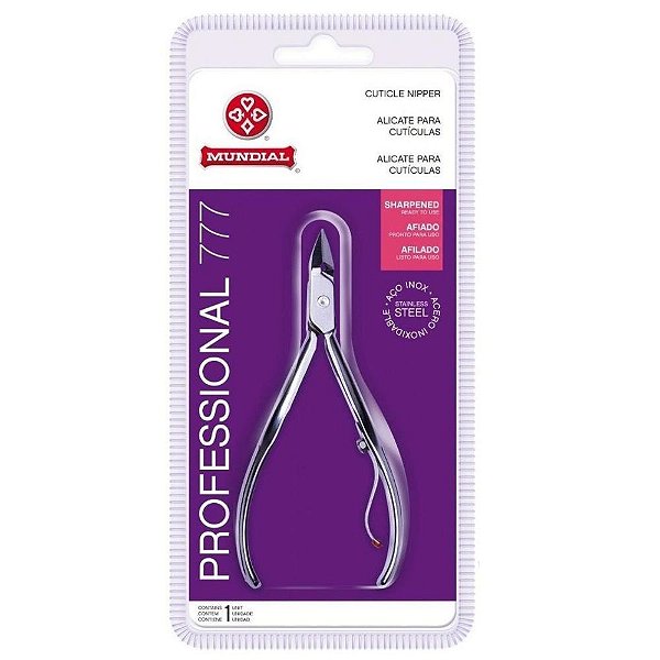Alicate Para Cutículas Mundial 777 Professional Aço Inox Esterilizável
