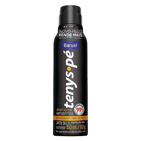 Tenys Pé Baruel Sport Edition Jato Seco Desodorante Para os Pés 150ml 92g