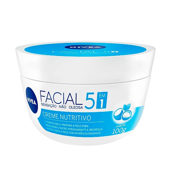 Nivea Creme Hidratante Facial Nutritivo Pré-Maquiagem 100g