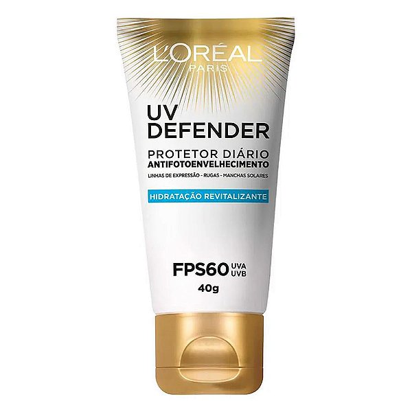 Loreal UV Defender FPS 60 Hidratação Revitalizante Protetor Solar 40g