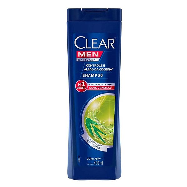 Shampoo Clear Men Anticaspa Controle e Alívio da Coceira 400ml