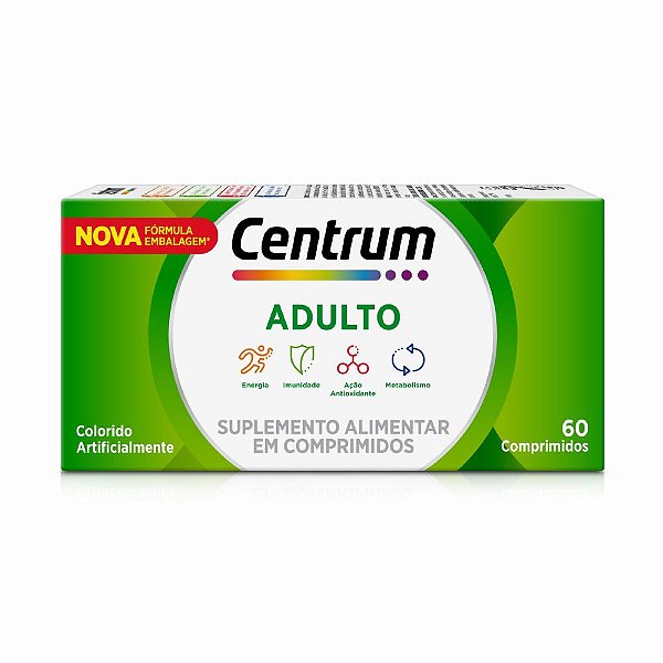 Centrum Adulto 60 Comprimidos Vitaminas e Minerais