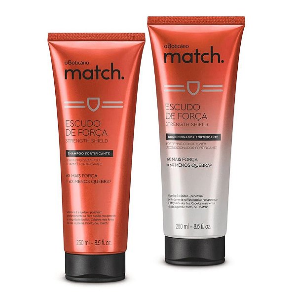 Kit Match Escudo de Força Shampoo e Condicionador o Boticário 2 x 250ml