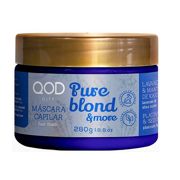 Máscara Desamareladora Vegana Matizador Platinado Qod City 250ml