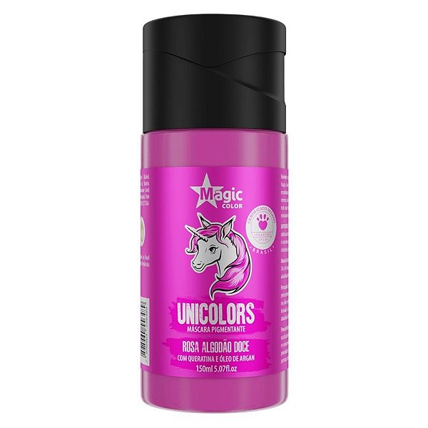 Máscara Pigmentante Magic Color Rosa Algodão Doce Tonalizante 150ml