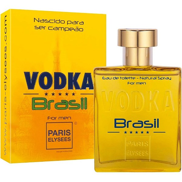 Perfume Vodka Brasil Amarelo Eau de Toilette Masculino Paris Elysees 100ml