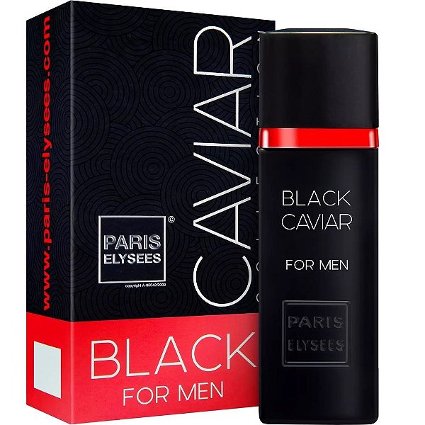 Perfume Black Caviar For Men Eau de Toilette Masculino Paris Elysees 100ml