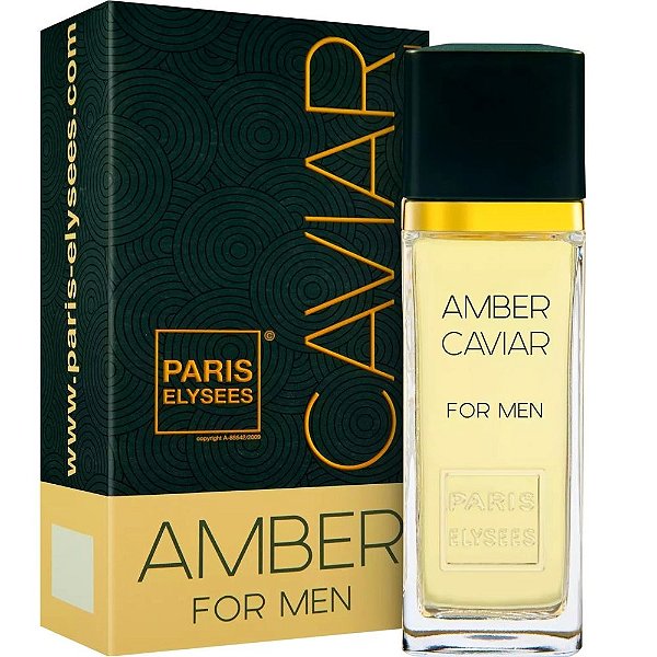 Perfume Amber Caviar Eau de Toilette Masculino Paris Elysees 100ml