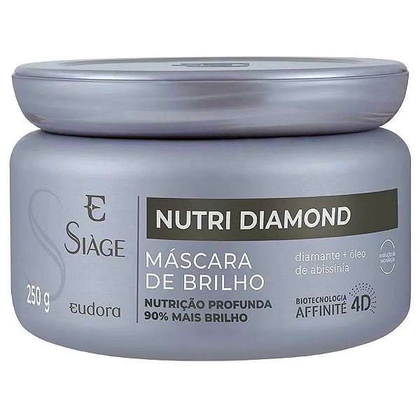Máscara de Brilho 4D Diamante Nutri Diamond Siage Eudora 250g