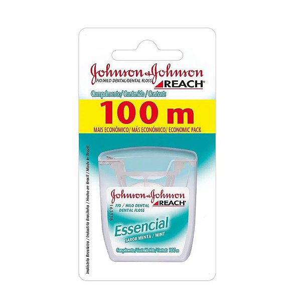 Fio Dental Johnson & Johnson Reach Essencial Menta 100m