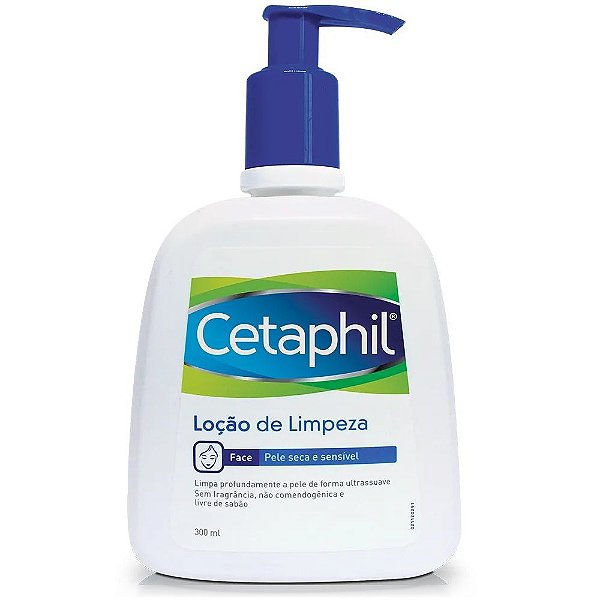 Cetaphil Loção de Limpeza Pele Sensível Rosto e Corpo 300ml