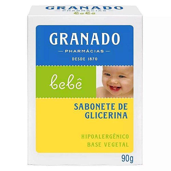 Sabonete de Glicerina Granado Bebê Hipoalergênico Barra 90g