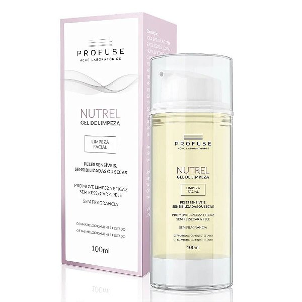 Profuse Nutrel Gel de Limpeza Facial Pele Sensível Seca 100ml
