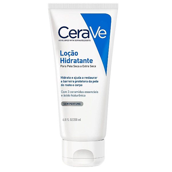 Cerave Loção Hidratante Sem Perfume Pele Seca Corpo e Rosto 200ml
