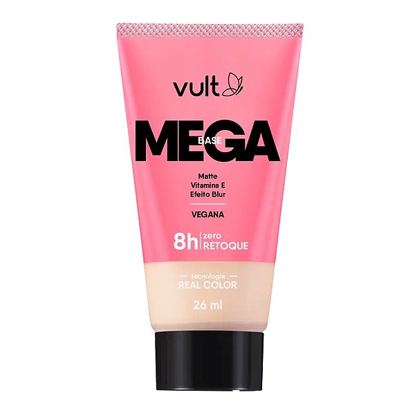 Vult Mega Base Líquida Matte 8h Efeito Blur V220 26ml