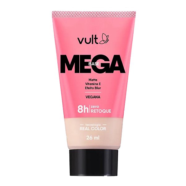 Vult Mega Base Líquida Matte 8h Efeito Blur V250 26ml
