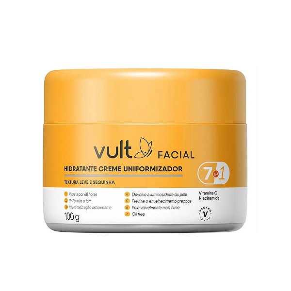 Vult Creme Hidratante Facial Vitamina C Uniformizador 100g