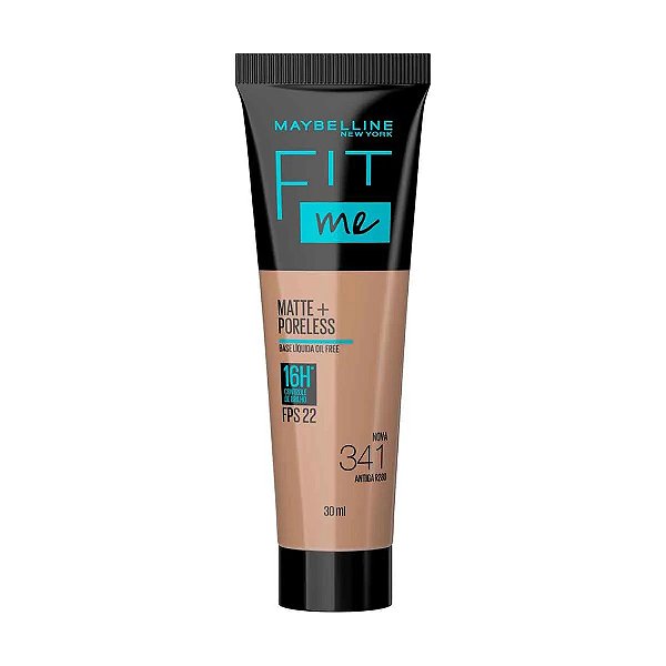 Base Maybelline Fit Me Matte Poreless Cor 341 Antiga R280 30ml