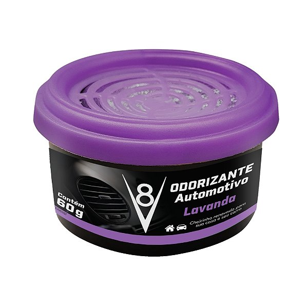 Aromatizador Para Carro Em Gel V8 Lavanda Pote 60g
