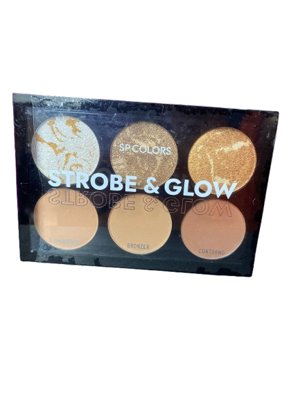 Paleta de Iluminador, Contorno e Bronzer Strobe & Glow SP Colors