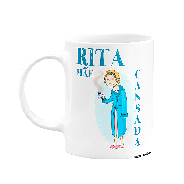 Caneca 325ml - Personalizar com nome - Mãe cansada
