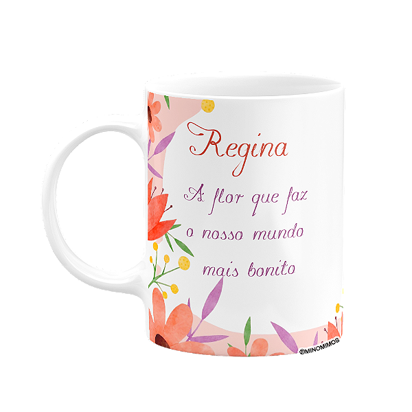 Caneca 325ml - Personalizar com nome - Mãe Flor