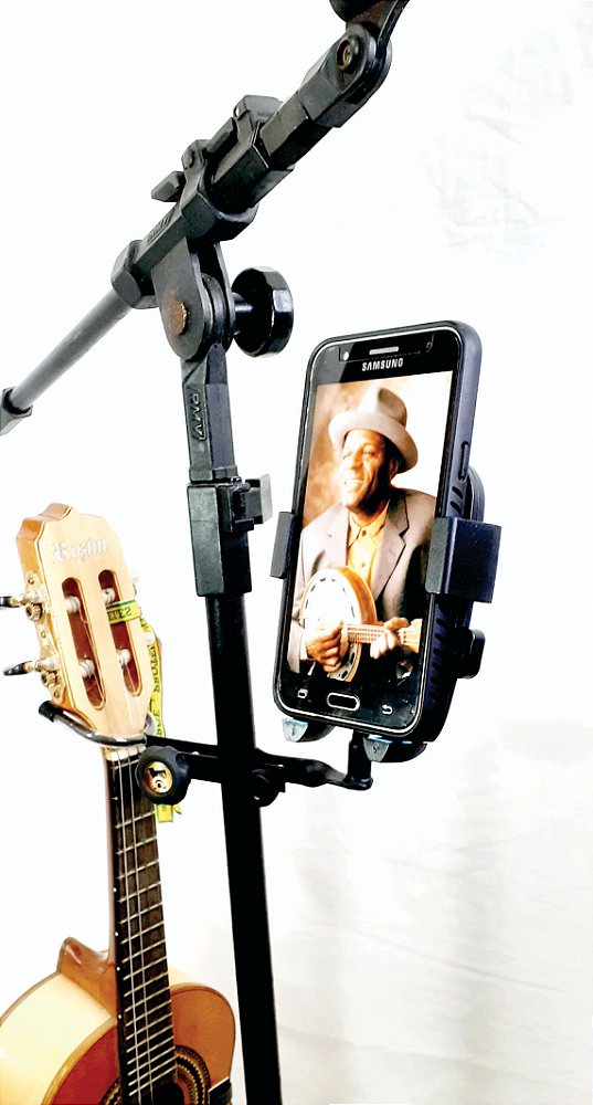 Suporte duplo celular e cavaco/banjo