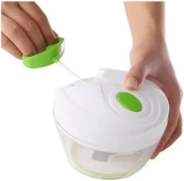 Mini Processador Triturador Mixer de Alimento Manual 3 Laminas