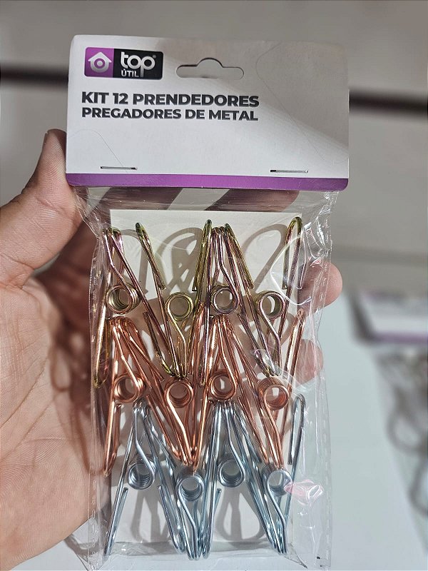 KIT PRENDEDOR DE METAL C 12 - 5.5CM TOP 0928