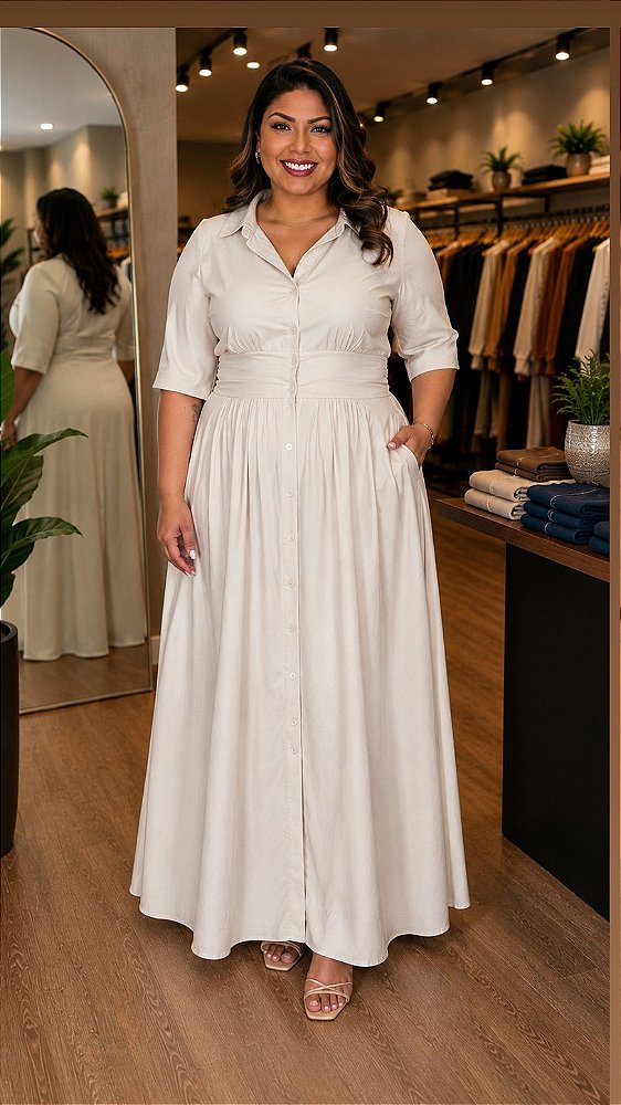 Vestido Longo Plus Size Elegante G1