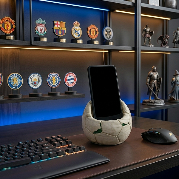 Suporte Para Celular Bola De Futebol C/entrada P/cabo