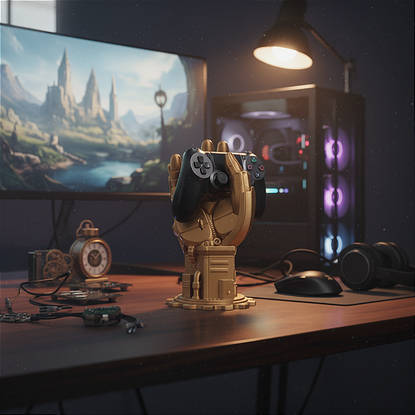Suporte para Controle Gamer – Mão Robótica Articulada
