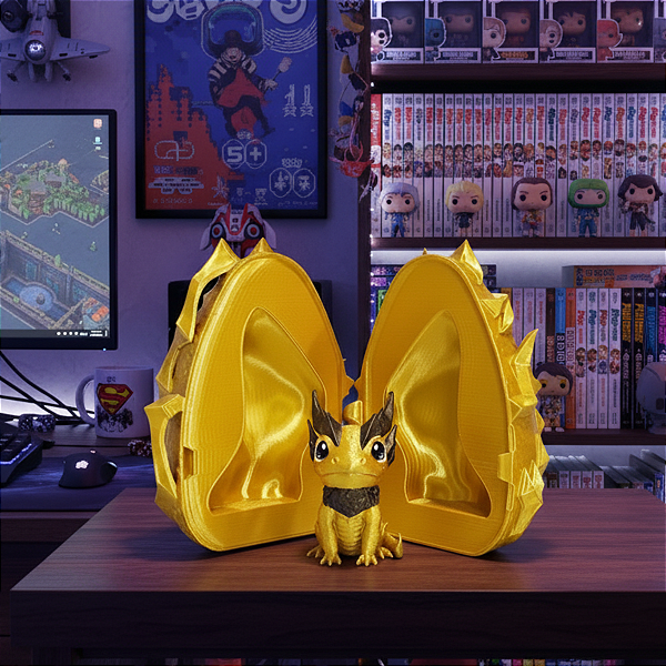 Ovo De Dragão Lightning Com Baby Dragão Decorativo