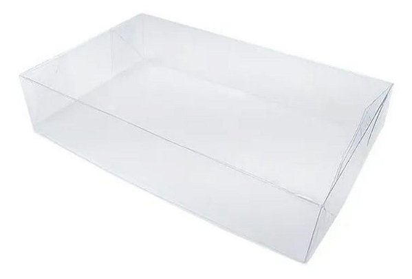 Caixa de Acetato Transparente Ref 55 (22,5x15x5cm) 20 unidades - CAC - Kafe Embalagens