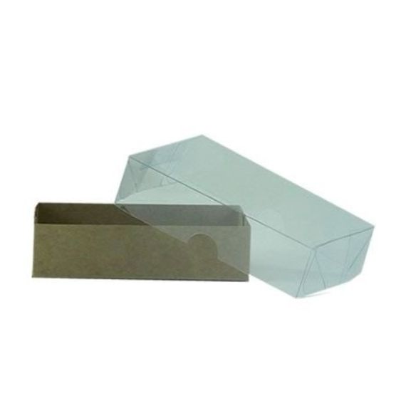 PROMOÇÃO Caixa Base de Papel Tampa de Acetato Kraft CH-09 (15x15x5cm) 20 unidades - CAC - Kafe Embalagens