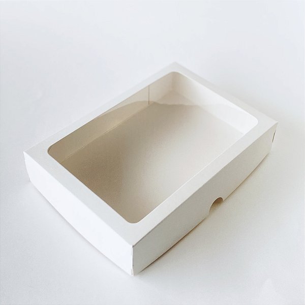 Caixa com Visor S2 Branca (10x13,5x4cm) 10 unidades - ASSK - Kafe Embalagens