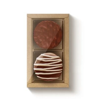 Caixa 2 Pães de Mel Kraft com Forma (6,5x12,8x4cm) 05 unidades - ASSK - Kafe Embalagens