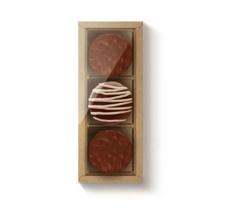 Caixa 3 Pães de Mel Kraft com Forma (6,5x19x4cm) 05 unidades - ASSK - Kafe Embalagens
