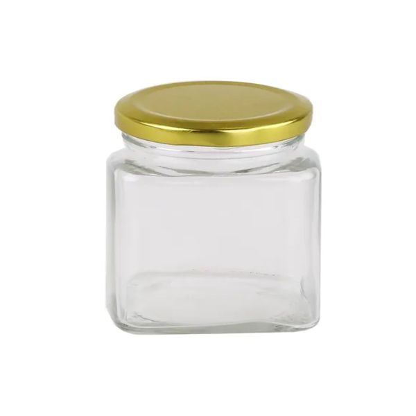 Pote de Vidro Quadrado Brigadeiro 50ml - 01 unidade - Kafe Embalagens